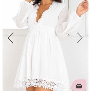 White Lace “Melts Like Honey” Dress SHOWPO